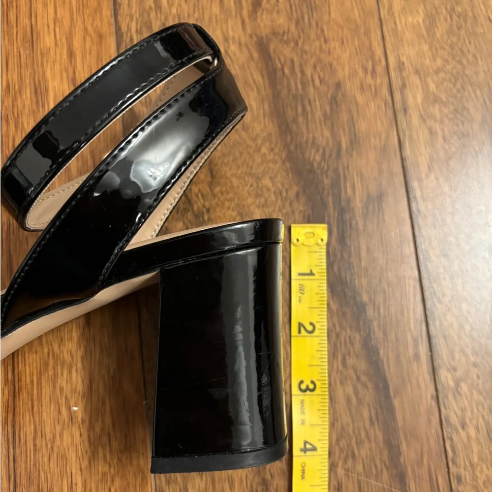 Rachel Zoe - Heeled Black Patent Leather Platform Sandals - Size 10M